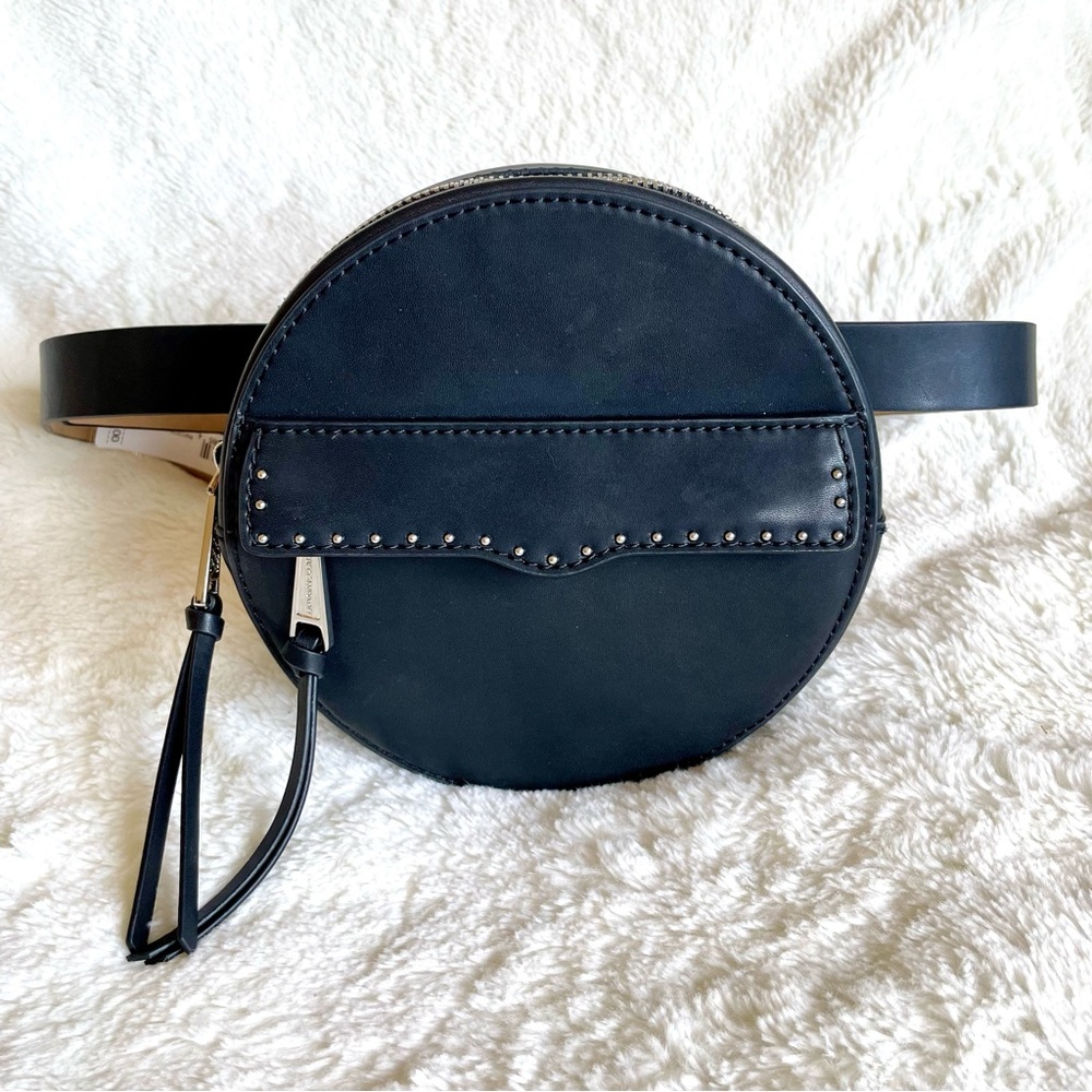 Rebecca Minkoff Black Round Leather Belt Bag
